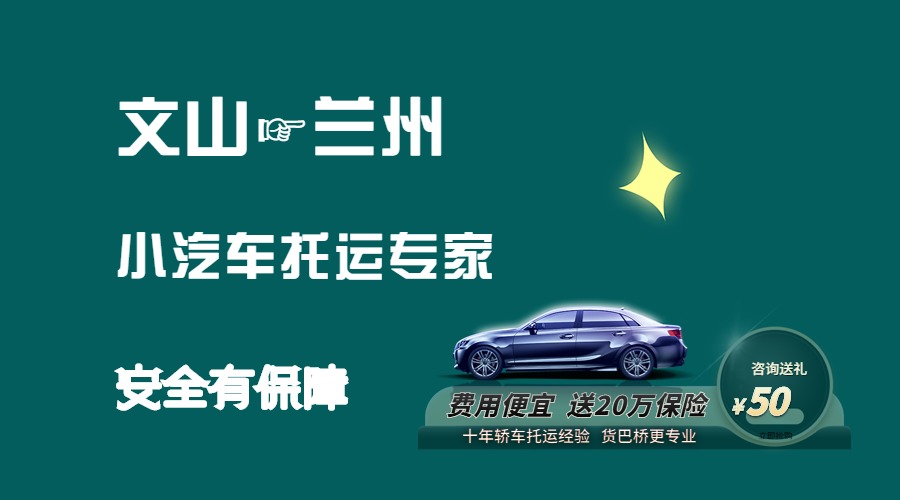 文山到蘭州轎車托運