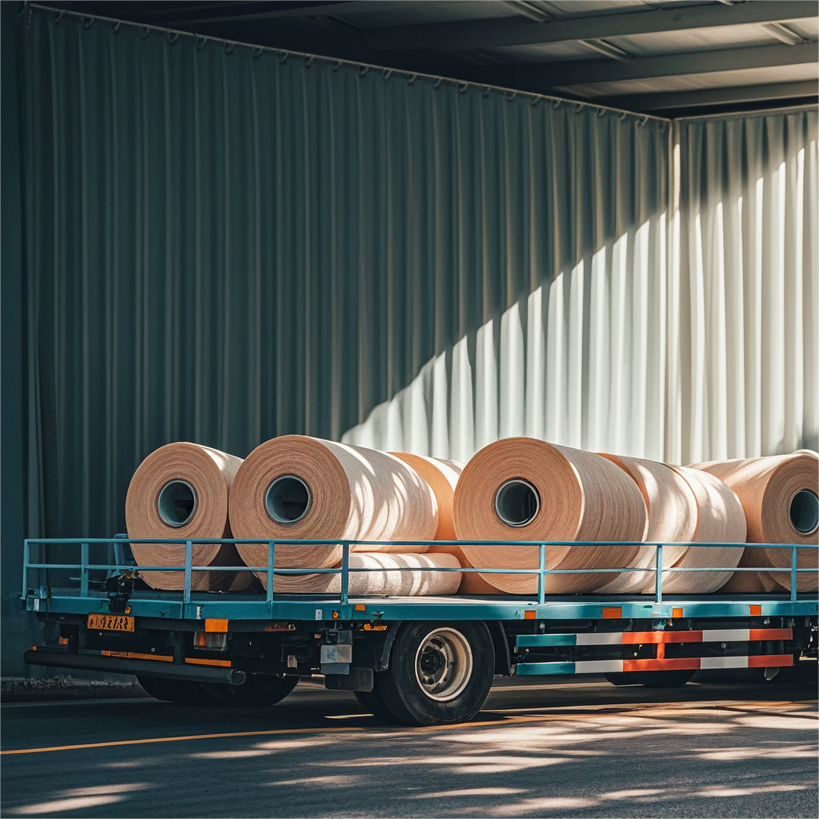 窗簾布卷整車貨運包裝 窗簾布卷整車貨運包裝